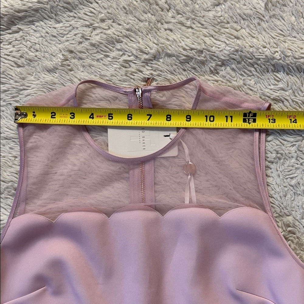 NWT TED BAKER  Arionah Palace Gardens Scallop Dusty Pink dress size 3, size US 8 - Picture 8 of 16
